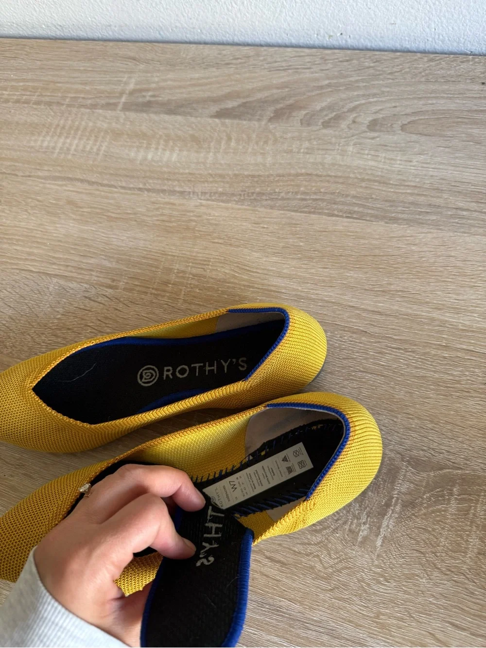 Rothy's The Point Flats in Marigold Yellow Sz 7